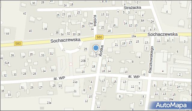 Leszno, Krótka, 2, mapa Leszno