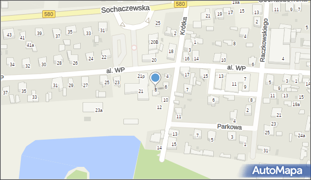 Leszno, Krótka, 8, mapa Leszno