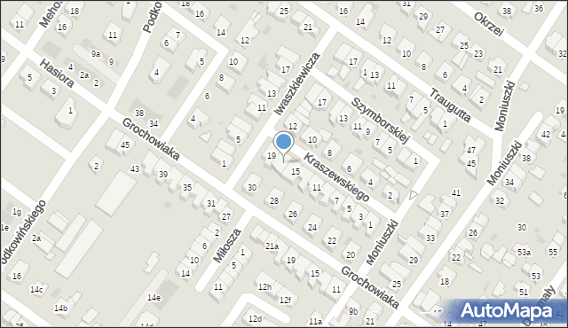 Leszno, Kraszewskiego Józefa Ignacego, 17, mapa Leszno