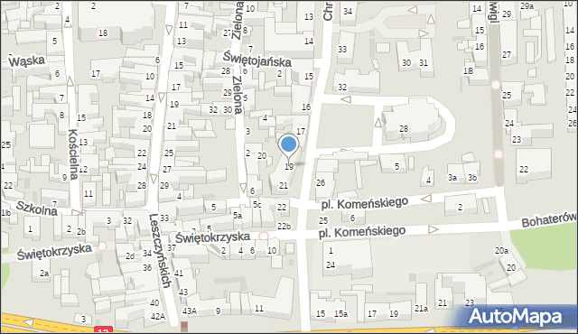 Leszno, Króla Bolesława Chrobrego, 19, mapa Leszno