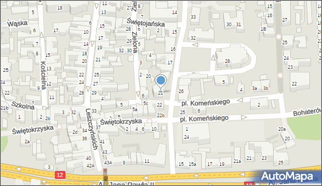 Leszno, Króla Bolesława Chrobrego, 21, mapa Leszno