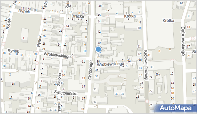 Leszno, Króla Bolesława Chrobrego, 37, mapa Leszno