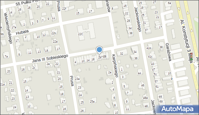 Leszno, Króla Jana III Sobieskiego, 24, mapa Leszno