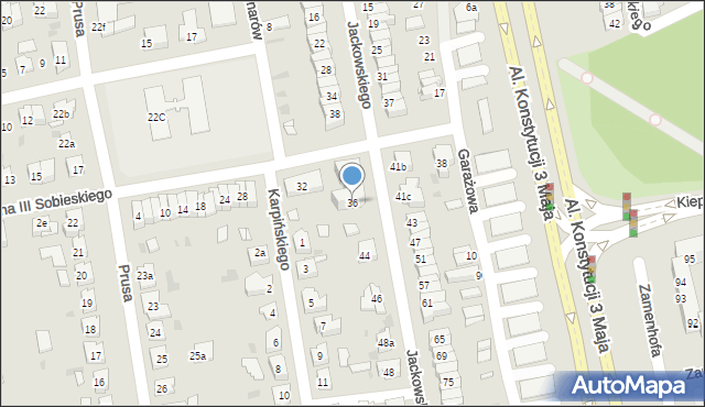 Leszno, Króla Jana III Sobieskiego, 36, mapa Leszno