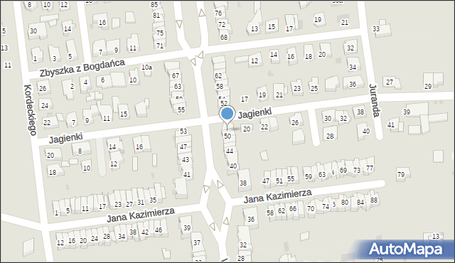 Leszno, Króla Władysława Jagiełły, 50a, mapa Leszno