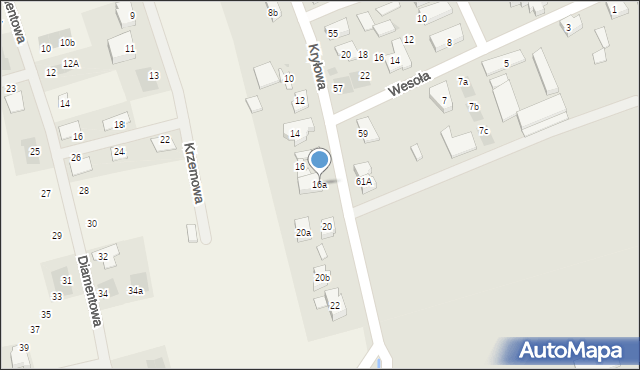 Leszno, Kryłowa Iwana, 16a, mapa Leszno