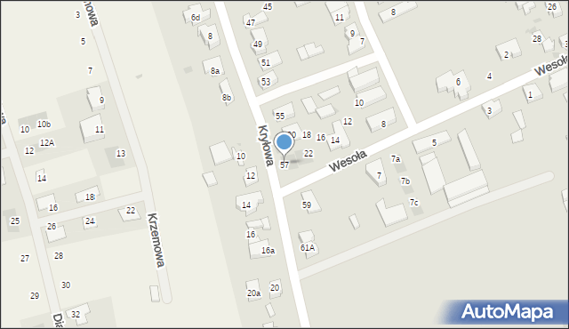 Leszno, Kryłowa Iwana, 57, mapa Leszno