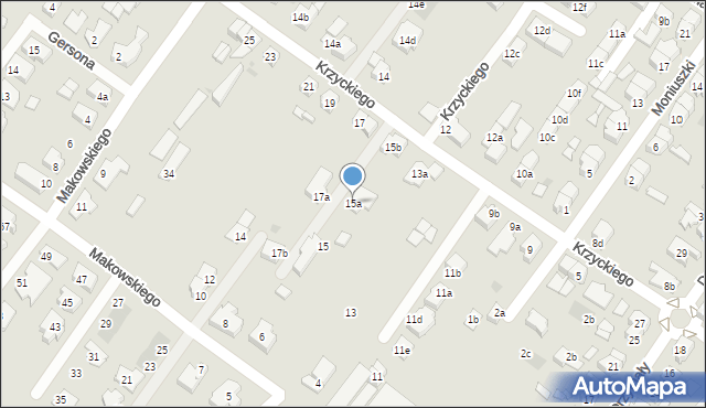 Leszno, Krzyckiego Andrzeja, 15a, mapa Leszno