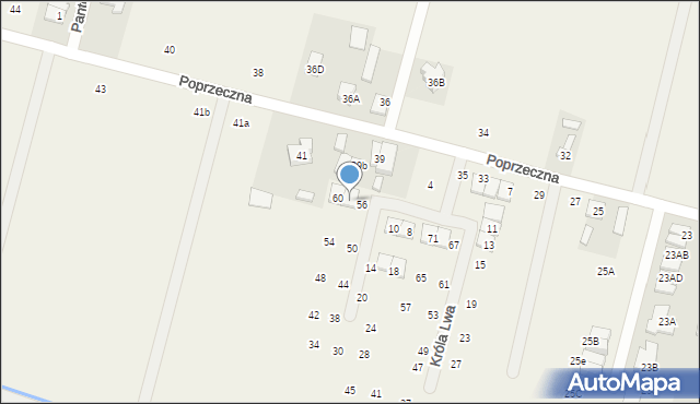 Lesznowola, Króla Lwa, 58, mapa Lesznowola