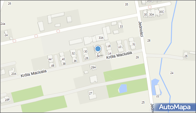 Lesznowola, Króla Maciusia, 24, mapa Lesznowola