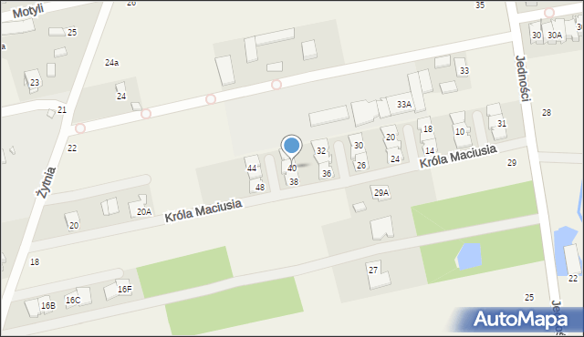 Lesznowola, Króla Maciusia, 40, mapa Lesznowola