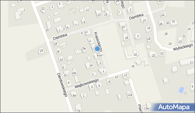 Leźno, Krasickiego, 7, mapa Leźno