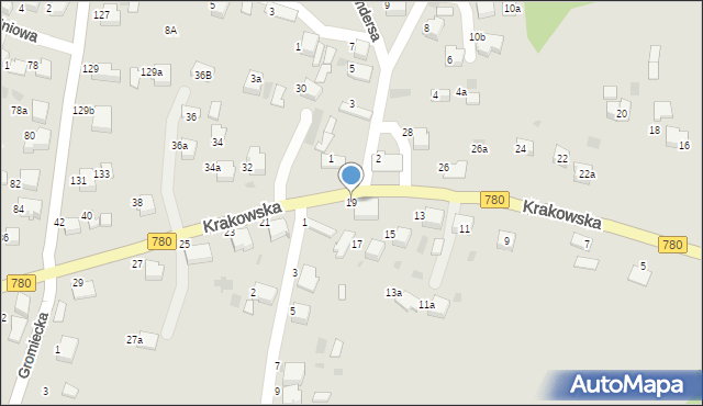 Libiąż, Krakowska, 19, mapa Libiąż