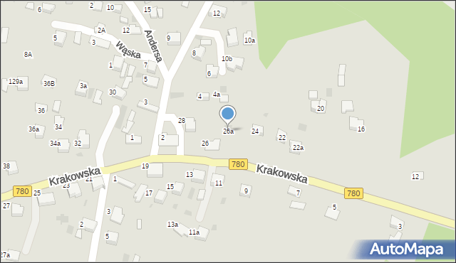 Libiąż, Krakowska, 26a, mapa Libiąż