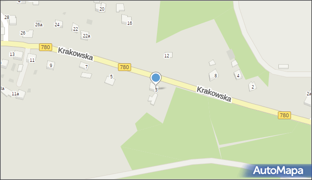Libiąż, Krakowska, 3, mapa Libiąż