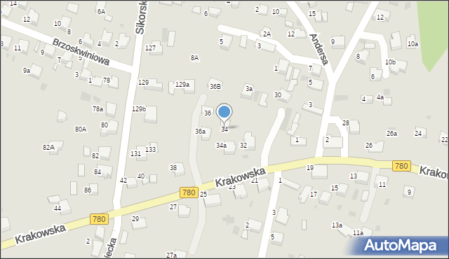 Libiąż, Krakowska, 34, mapa Libiąż