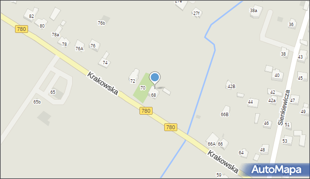 Libiąż, Krakowska, 68a, mapa Libiąż