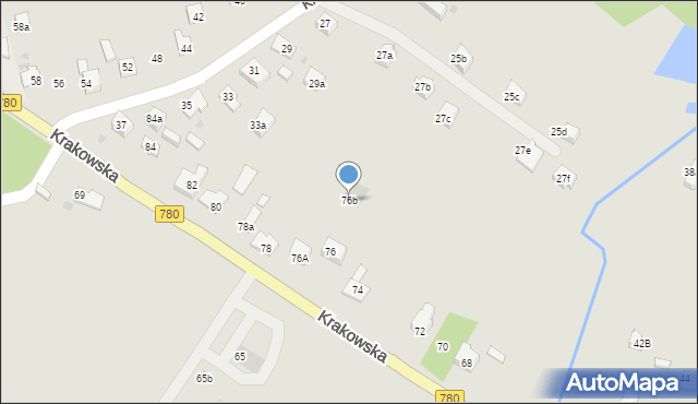 Libiąż, Krakowska, 76b, mapa Libiąż