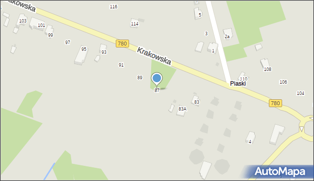 Libiąż, Krakowska, 87, mapa Libiąż