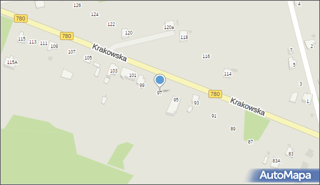 Libiąż, Krakowska, 97, mapa Libiąż