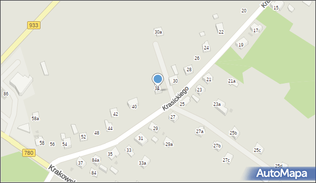 Libiąż, Krasickiego Ignacego, bp., 36, mapa Libiąż