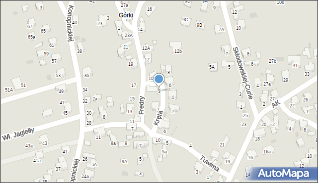 Libiąż, Kręta, 3, mapa Libiąż