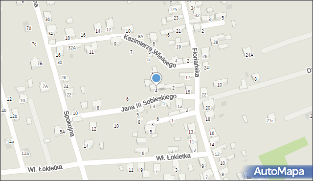 Libiąż, Króla Jana III Sobieskiego, 4, mapa Libiąż