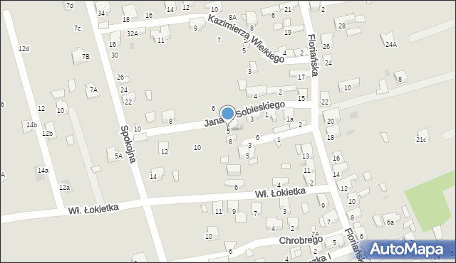 Libiąż, Króla Jana III Sobieskiego, 5, mapa Libiąż