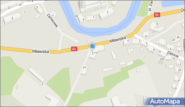 Lidzbark Warmiński, Krasickiego Ignacego, bp., 1, mapa Lidzbark Warmiński