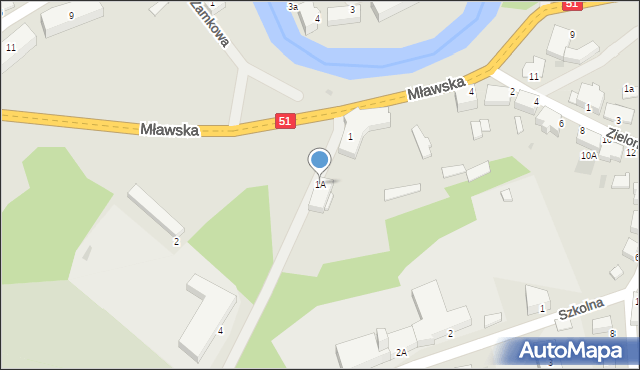 Lidzbark Warmiński, Krasickiego Ignacego, bp., 1A, mapa Lidzbark Warmiński