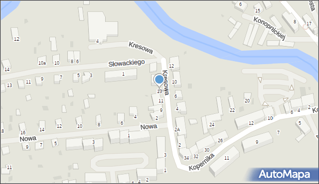 Lidzbark Warmiński, Kresowa, 13, mapa Lidzbark Warmiński