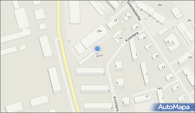 Lidzbark Warmiński, Kromera Marcina, 14, mapa Lidzbark Warmiński