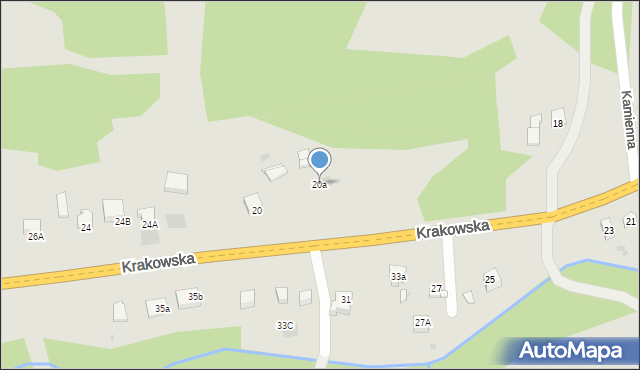 Limanowa, Krakowska, 20a, mapa Limanowa