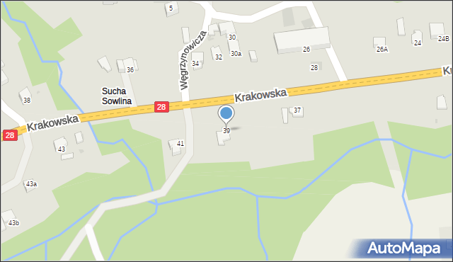 Limanowa, Krakowska, 39, mapa Limanowa