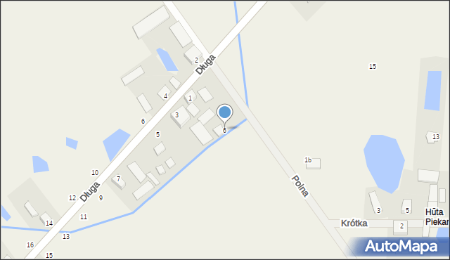Lindów, Krótka, 6, mapa Lindów