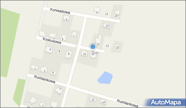 Linowiec, Krokusowa, 12, mapa Linowiec