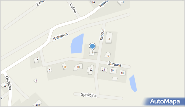 Lipowiec, Krótka, 4, mapa Lipowiec