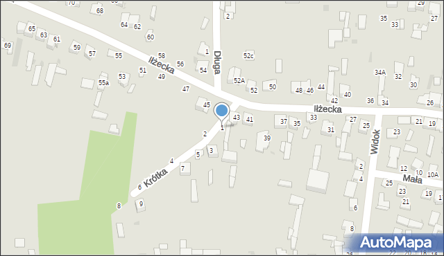 Lipsko, Krótka, 1, mapa Lipsko