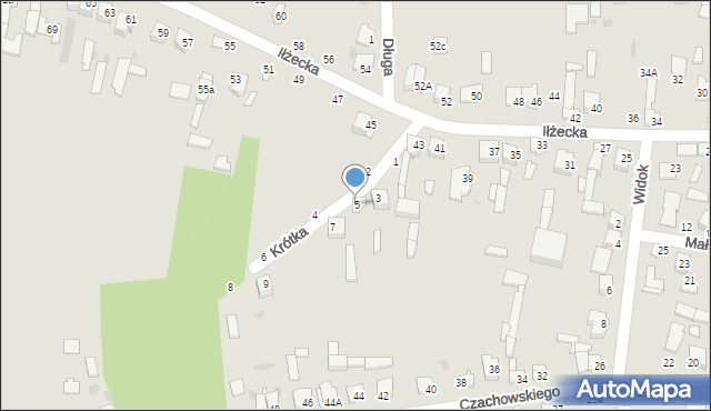 Lipsko, Krótka, 5, mapa Lipsko