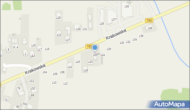 Liszki, Krakowska, 122, mapa Liszki