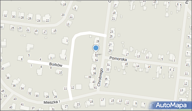 Łobez, Króla Bolesława Chrobrego, 32, mapa Łobez