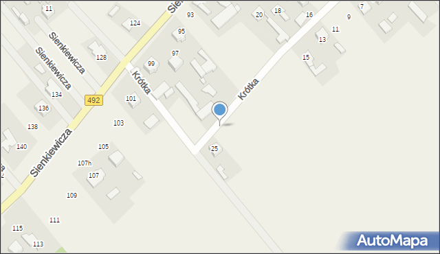 Łobodno, Krótka, 23, mapa Łobodno