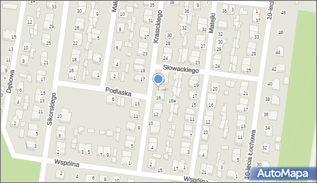 Łochów, Krasickiego Ignacego, bp., 18, mapa Łochów