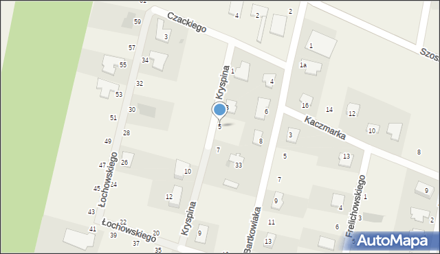 Łochowo, Kryspina Franciszka, 5, mapa Łochowo