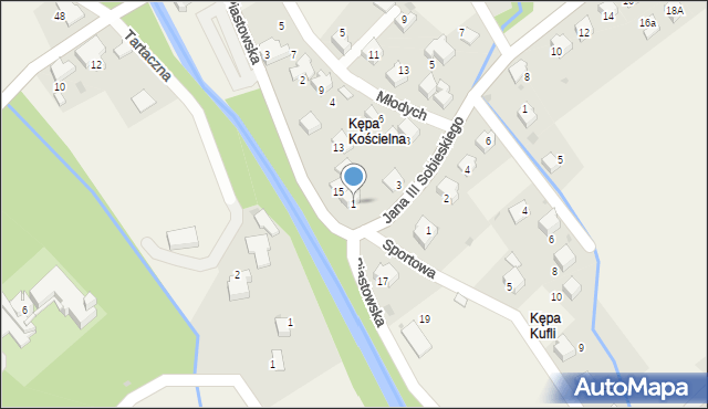 Łodygowice, Króla Jana III Sobieskiego, 1, mapa Łodygowice