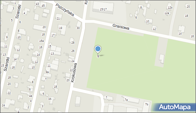 Łódź, Krokusowa, 9, mapa Łodzi