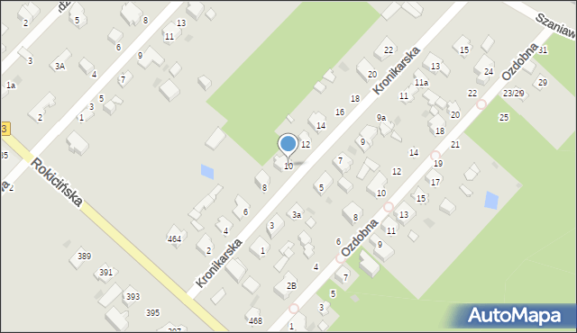 Łódź, Kronikarska, 10, mapa Łodzi