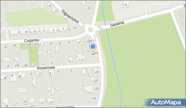 Łódź, Krakowska, 122, mapa Łodzi