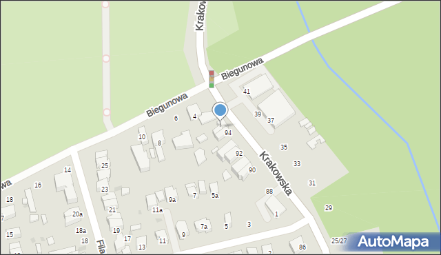 Łódź, Krakowska, 94a, mapa Łodzi