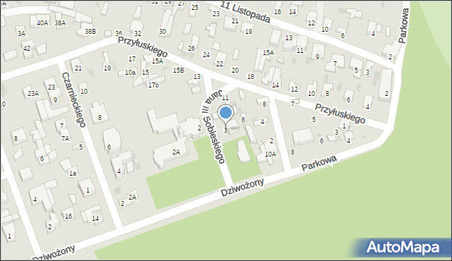 Łomianki, Króla Jana III Sobieskiego, 3, mapa Łomianki